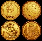 Sovereign 1980 Marsh 311 Lustrous A/UNC, Half Sovereign 2002 Shield Marsh 549 EF