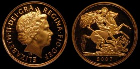 Sovereign 2007 Proof S.SC4 in an LCGS holder and graded LCGS 96, the 2007 and 2008 issues feature a lower relief reverse design, the joint finest know...