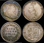 Three Shilling Bank Token 1811 Bust type 26 Acorns ESC 408, Bull 2065 GVF toned, the reverse with some contact marks, Shilling 1890 ESC 1357, Bull 314...