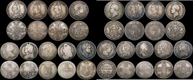 Double Florins to Sixpences (18) Double Florins (3) 1887 Roman 1, 1887 Arabic 1, 1889, Halfcrowns (10) 1687, 1689 First Shield Ex-jewellery, 1707E, 17...