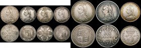 Victoria 1887 Jubilee Head coinage (7) Double Florin 1887 Arabic 1 GVF, Halfcrown 1887 NEF, Florin 1887 NEF, Shilling 1887 Fine, Sixpences 1887 (2) Wi...