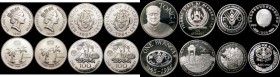 FAO issues in Silver (8) Korea 500 Won 1995 Proof FDC, Tonga Pa'anga 1985 Proof FDC, Seychelles 100 Rupees 1981 (2) BU, Solomon Islands Dollar 1995 (2...