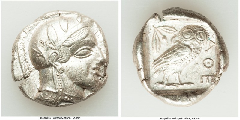ATTICA. Athens. Ca. 440-404 BC. AR tetradrachm (25mm, 17.19 gm, 5h). Choice XF. ...