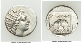 CARIAN ISLANDS. Rhodes. Ca. 88-84 BC. AR drachm (14mm, 2.43 gm, 12h). About XF. Plinthophoric standard, Zenon, magistrate. Radiate head of Helios righ...