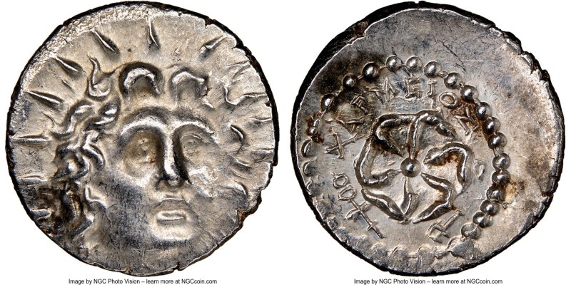 CARIAN ISLANDS. Rhodes. Ca. 84-30 BC. AR drachm (18mm, 4.24 gm, 7h). NGC Choice ...