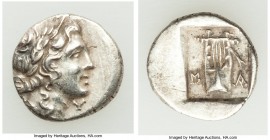 LYCIAN LEAGUE. Masicytes. Ca. 48-20 BC. AR hemidrachm (14mm, 1.95 gm, 12h). Choice XF. Series 1. Laureate head of Apollo right; Λ-Y below / M-A, citha...