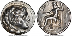 SELEUCID KINGDOM. Seleucus I Nicator (312-280 BC). AR tetradrachm (27mm, 10h). NGC XF. Seleucia in Pieria, ca. 300-296 BC. Head of Heracles right, wea...