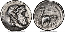 SELEUCID KINGDOM. Seleucus I Nicator (312-281 BC). AR tetradrachm (27mm, 17.22 gm, 5h). NGC XF 3/5 - 4/5, die shift. Seleucia II (2nd Workshop), from ...