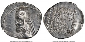 PARTHIAN KINGDOM. Mithradates III (ca. 87-80 BC). AR drachm (22mm, 4.07 gm, 1h). NGC MS 5/5 - 3/5. Ecbatana mint. Diademed bust of Mithradates III lef...