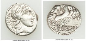 C. Vibius C. f. Pansa (ca. 90 BC). AR denarius (18mm, 4.01 gm, 10h). Choice Fine. Rome. PANSA, laureate head of Apollo right with flowing hair; uncert...