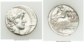 C. Vibius C. f. Pansa (ca. 90 BC). AR denarius (19mm, 3.96 gm, 3h). About XF. Rome. PANSA, laureate head of Apollo right with flowing hair; uncertain ...