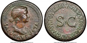 Julia Augusta (Livia). (AD 14-29). AE dupondius (29mm, 13.99 gm, 6h). NGC Choice VF 5/5 - 3/5 it smoothing. Rome, AD 21-22. SALVS AVGVSTA, draped bust...