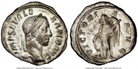 Severus Alexander (AD 222-235). AR denarius (20mm, 12h). NGC Choice XF. Rome, AD 228-231. IMP SEV ALE-XAND AVG, laureate head of Severus Alexander rig...