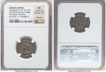 Constantius II, as Caesar (AD 337-361). AE3 or BI nummus (19mm, 2.68 gm, 5h). NGC MS 5/5 - 3/5, Silvering. Heraclea, 5th officina, AD 326. FL IVL CONS...
