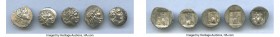 ANCIENT LOTS. Greek. Lycian League. Ca. 48-20 BC. Lot of five (5) AR hemidrachms. Choice XF. Includes: Laureate head of Apollo right / cithara (lyre) ...