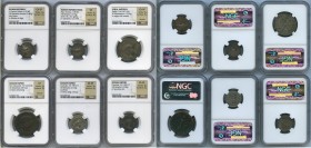ANCIENT LOTS. Mixed. Lot of six (6) certified coins. NGC VF-Choice VF. Includes: Roman Provincial, Syria, Antioch, Philip II, BI tetradrachm (12.53 gm...