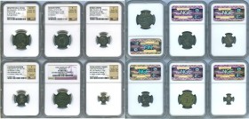 ANCIENT AND WORLD LOTS. Mixed. Lot of twelve (12) certified coins. NGC VG-Choice VF. Includes: Greek, Paphlagonia, Sinope, AR quarter-drachm (1.22 gm)...