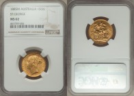 Victoria gold "St. George" Sovereign 1885-M MS62 NGC, Melbourne mint, KM7. AGW 0.2355 oz. 

HID09801242017

© 2020 Heritage Auctions | All Rights ...