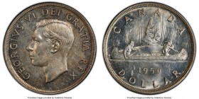 George VI Pair of Certified Dollars PCGS, 1) "Arnprior" Dollar 1950 - MS63 2) Dollar 1952 - MS64 Royal Canadian mint. Sold as is, no returns. 

HID0...