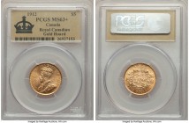 George V gold 5 Dollars 1912 MS63+ PCGS, Ottawa mint, KM27. AGW 0.2419 oz. Ex. Royal Canadian Gold Hoard

HID09801242017

© 2020 Heritage Auctions...