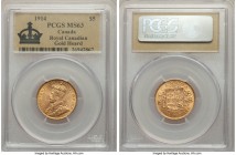 George V gold 10 Dollars 1914 MS63 PCGS, Ottawa mint, KM27. AGW 0.4837 oz. Ex. Royal Canadian Gold Hoard

HID09801242017

© 2020 Heritage Auctions...
