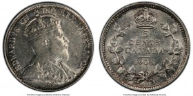 3-Piece Lot of Certified Assorted Minors PCGS, 1) Edward VII "Narrow Date" 5 Cents 1905 - AU55, London mint 2) Elizabeth II "No Strap, Far Leaf" 5 Cen...
