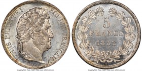 Louis Philippe I 5 Francs 1832-A MS63 NGC, Paris mint, KM749.1, Gad-678. 

HID09801242017

© 2020 Heritage Auctions | All Rights Reserved