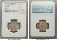 Bamberg. Lothar Franz 4 Kreuzer 1698-GFN MS64 NGC, KM85. A superb and sharp selection of this scarce minor issue displaying fully uncirculated qualiti...