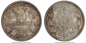 Wilhelm I 50 Pfennig 1877-D MS65 PCGS, Munich mint, KM8, J-8. Type II, with wreath. 

HID09801242017

© 2020 Heritage Auctions | All Rights Reserv...