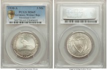 Weimar Republic "Rhineland" 3 Mark 1930-A MS65 PCGS, Berlin mint, KM70, J-345. 

HID09801242017

© 2020 Heritage Auctions | All Rights Reserved