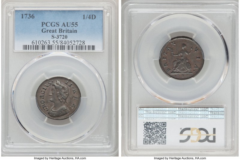 George II Farthing 1736 AU55 PCGS, KM572, S-3720.

HID09801242017

© 2020 He...