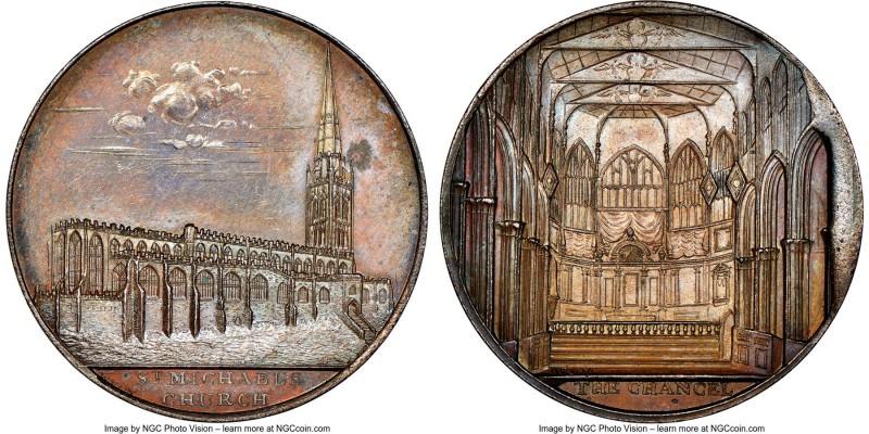 Warwickshire. Coventry Penny Token ND (1790s) MS62 Brown NGC, D&H-38A. Plain edg...