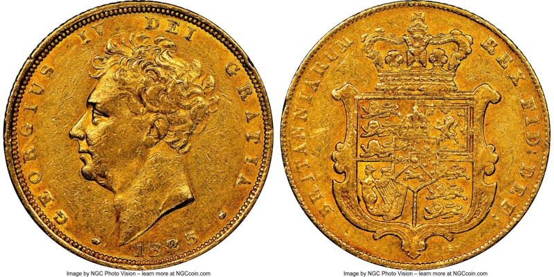 George IV gold Sovereign 1825 XF45 NGC, KM696, S-3801. Bare head bust.

HID098...