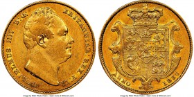 William IV gold Sovereign 1836 XF45 NGC, KM717, S-3829B. A moderately circulated representative of this scarcer date displaying lustrous highlights gl...