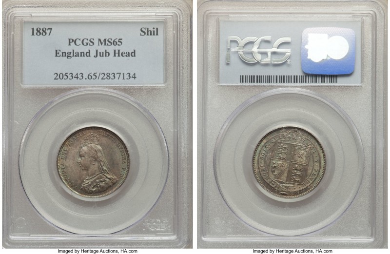 Victoria Shilling 1887 MS65 PCGS, KM761, S-3926. 

HID09801242017

© 2020 He...