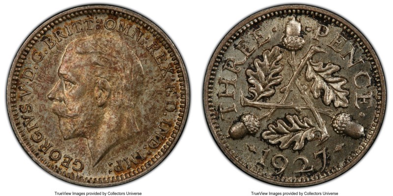George V 4-Piece Lot of Certified Proof Issues 1927 PCGS, 1) 3 Pence - PR65, S-4...