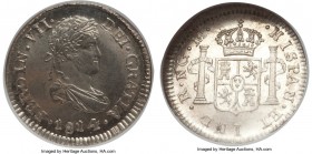 Ferdinand VII 1/2 Real 1814 NG-M MS66 NGC, Nueva Guatemala mint, KM65. Variety with low 8 in the date. A captivating silver gem, tied for the finest c...