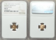 British India. Madras Presidency gold Pagoda ND (1740-1807) MS63 NGC, Fort St. George mint, KM303. Star reverse. 

HID09801242017

© 2020 Heritage...