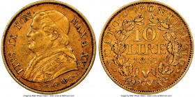 Papal States. Pius IX gold 10 Lire Anno XXI (1867)-R AU55 NGC, Rome mint, KM1381.2. 

HID09801242017

© 2020 Heritage Auctions | All Rights Reserv...
