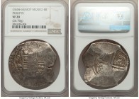 Philip IV Cob 8 Reales ND (1634-1665) Mo-P VF20 NGC, Cal-Type 94. 26.70gm. 

HID09801242017

© 2020 Heritage Auctions | All Rights Reserved