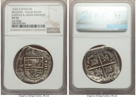 Philip IV Cob 8 Reales 1624-R VF25 NGC, Segovia mint, KM75, Cal-550. 26.89gm. Castles & Lions inverted. 

HID09801242017

© 2020 Heritage Auctions...