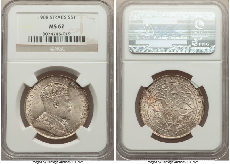 British Colony. Edward VII Dollar 1908 MS62 NGC, KM26. 

HID09801242017

© 2...