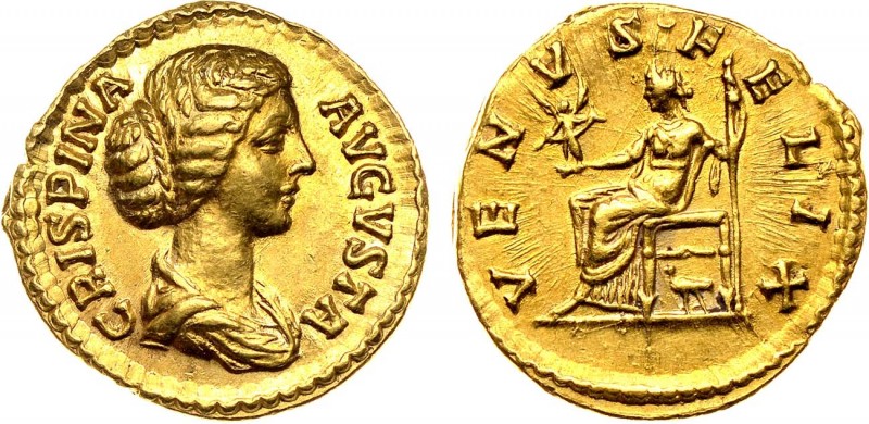 The Roman Empire. Cricpina, wife of Emperor Commode, Aureus. 180-182 A.D. AV, 7,...