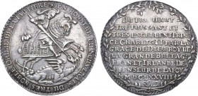 Germany. Electorate of Saxony (Albertine line). Elector Johann Georg II. Medal Thaler 1678, Silver, 23,18g. Германия. Курфюршество Саксония (Альбертин...