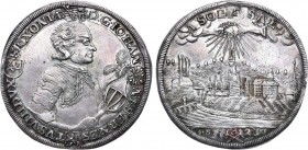 Germany. Duchy Of Saxe-Saalfeld. Duke Johann Ernst VIII. "Mine" Thaler 1723. Silver, 29,02g. Германия. Герцогство Саксен-Заальфельд. Герцог Иоганн Эрн...