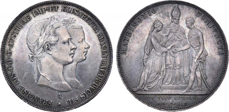 The Austro-Hungarian Empire. 2 Gulden 1854. Silver, 25,98g. Австро-Венгерская им...