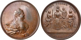 Медаль 1730 года. В память коронации императрицы Анны Иоанновны.

 Бронза. 94,17г. Диаметр 62,7 мм. Санкт-Петербургский монетный двор. Аверс: медаль...