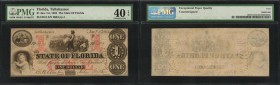 Tallahassee, Florida. State of Florida. 1864. $1. PMG Extremely Fine 40 EPQ.
A mid grade example of this $1 obsolete, found with PMG's coveted EPQ de...