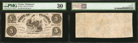 Tallahassee, Florida. State of Florida. 1861. $5. PMG Very Fine 30.
A Very Fine example of this State of Florida $5, found with bold signatures.
Est...