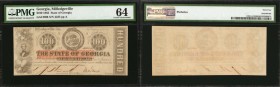 Lot of (5). Milledgeville, Georgia. State of Georgia. 1863. $2, $5 & $100. PMG & PCGS Currency Graded Notes.
Included in this lot are the following; ...